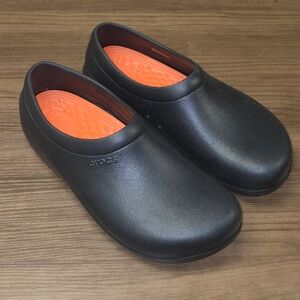 CROCS Black On The Clock Chef Slip Ons Men 12